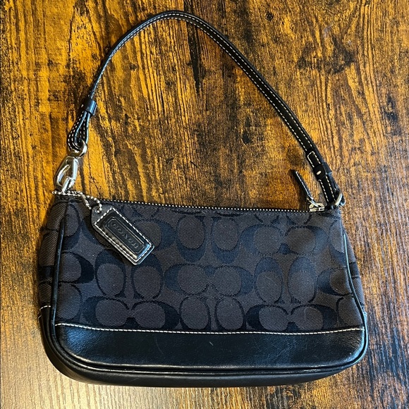 Coach Handbags - Coach Black Monogram Shoulder Bag